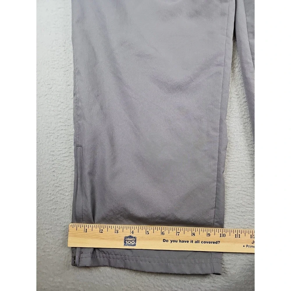 Under Armour Windbreaker Track Pants Men XL Gray Loose 32" Woven Vital Warmup - Picture 2 of 9